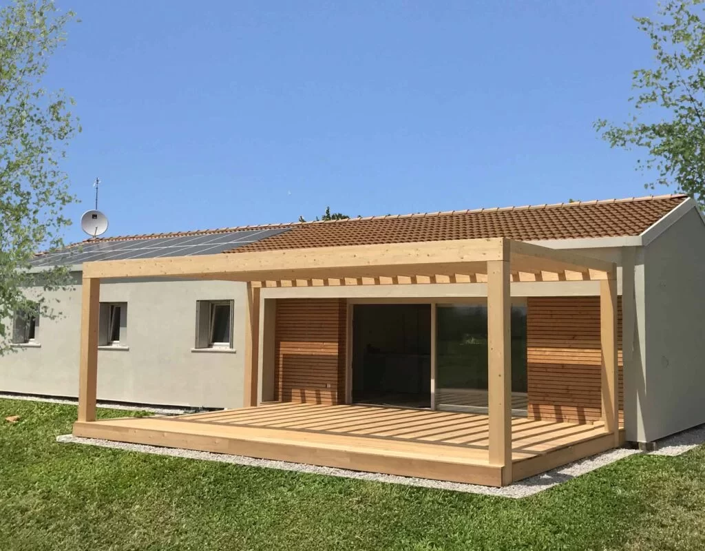 Casa in legno tricamere ad un piano