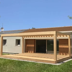 Casa in legno tricamere ad un piano