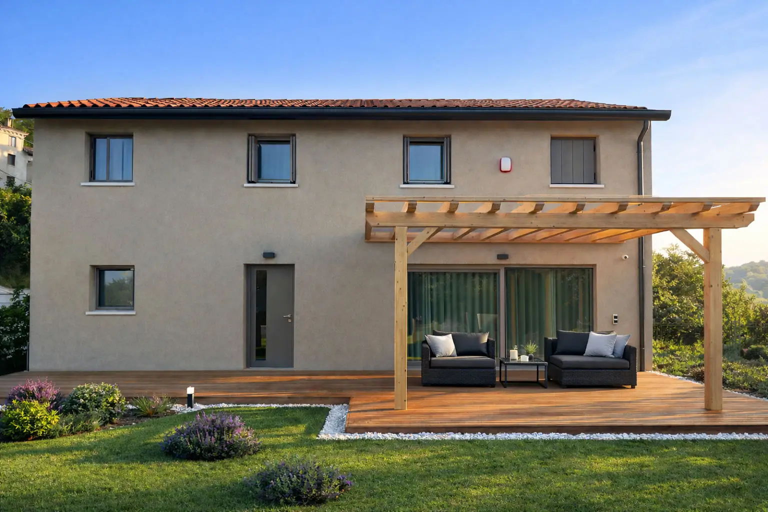 A wooden house well placed in the hills of Veneto