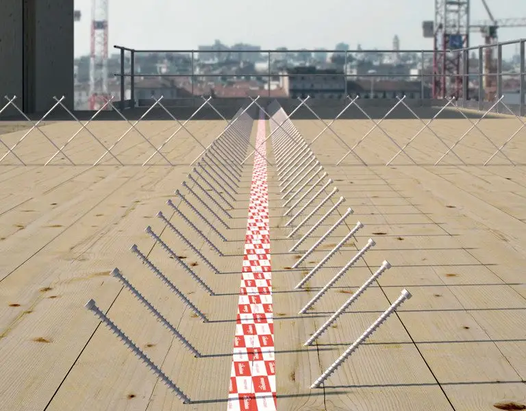 Fissaggio con viti di solaio in X Lam