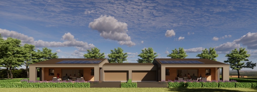 Elevation of semi-detached building
