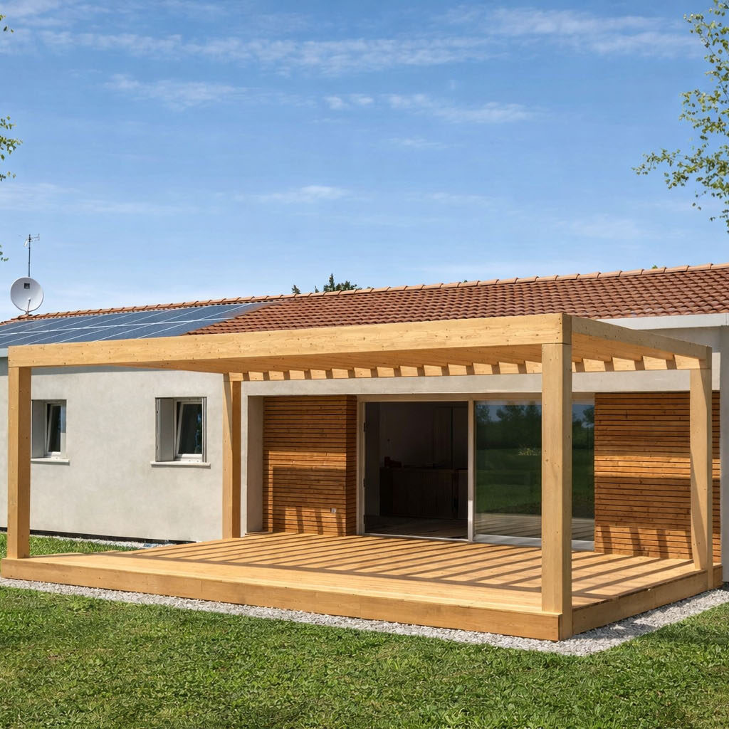 Casa ad un piano con patio