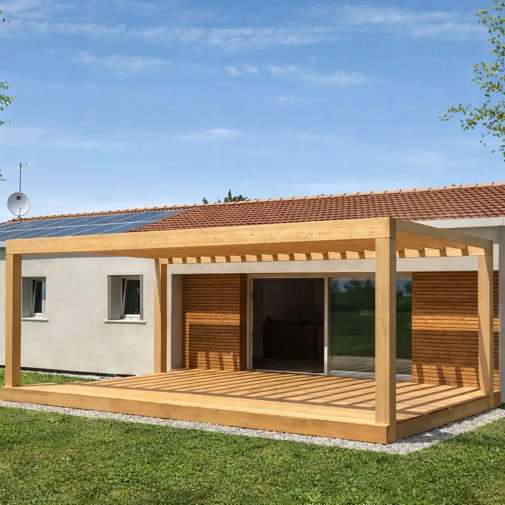 Casa ad un piano con patio