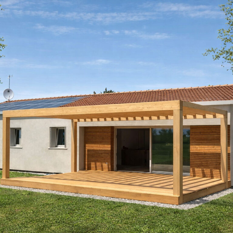 Casa ad un piano con patio