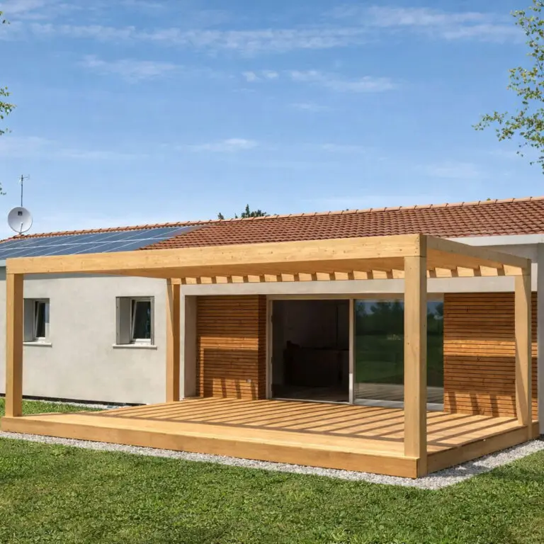 Casa ad un piano con patio