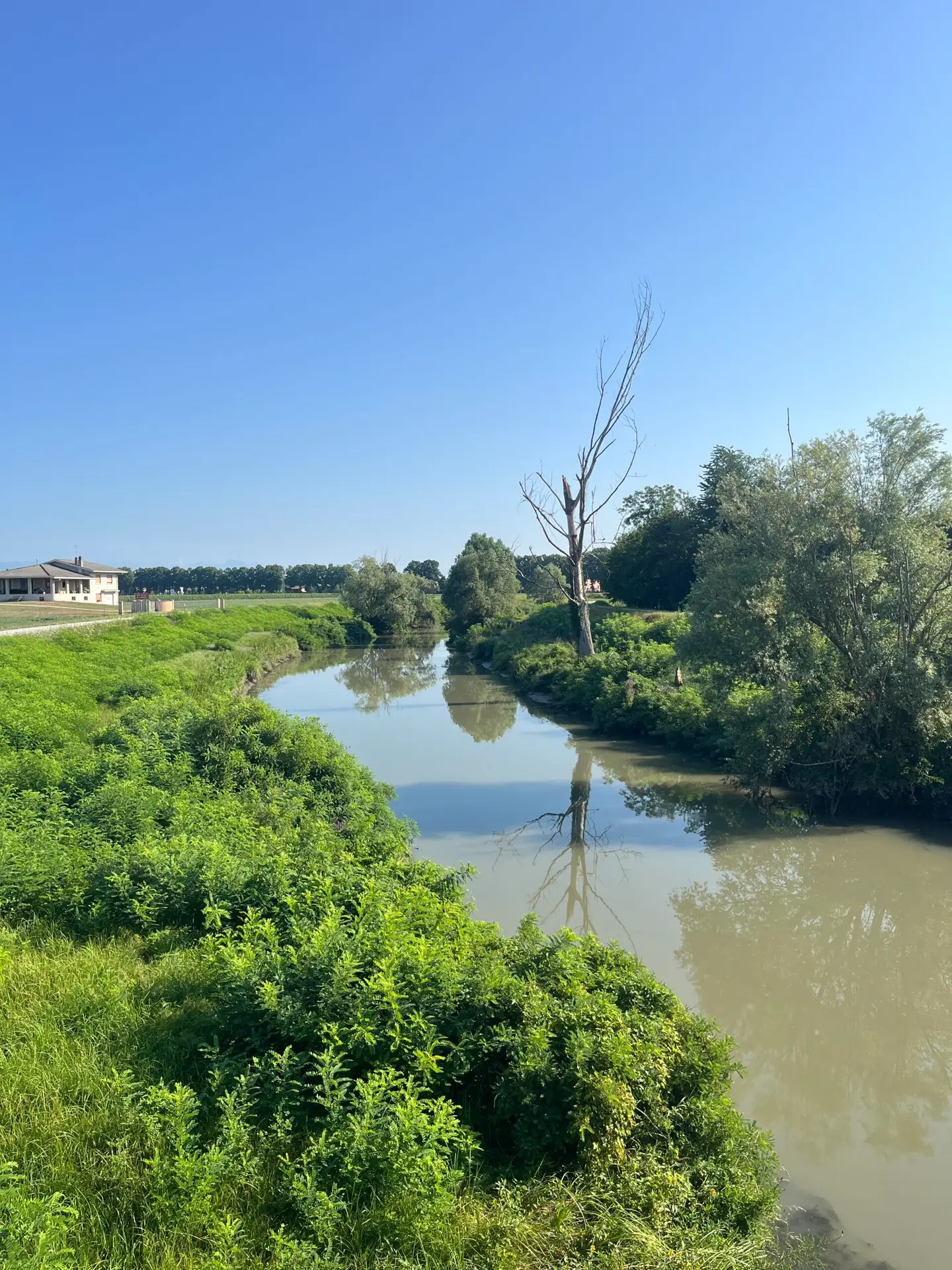 Il canale nella campagna veneta